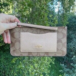 COACH Zip Top Cardholder Phone Case Wristlet Wallet NWT AUTHENTIC